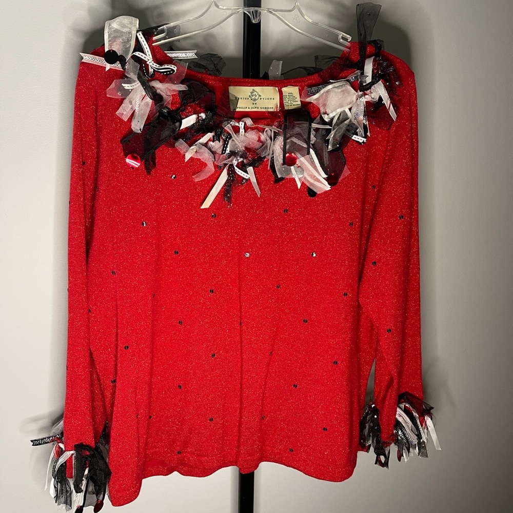 Vintage Ribbon Holiday Sweater